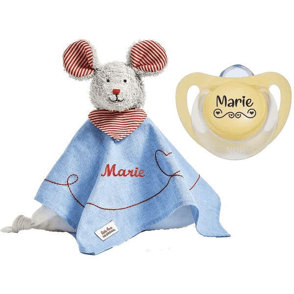 Schnullireich Geschenkset Käthe Kruse Schmusetuch mit Namen Maus + NUK Namensschnuller (0-6 Mon) Blau Schnullireich Geschenkset Käthe Kruse Schmusetuch Mit Namen Maus + NUK Namensschnuller (0-6 Mon) Blau -Babyprodukte Rabatt Geschäft schnullireich geschenkset kaethe kruse schmusetuch mit namen maus nuk namensschnuller 0 6 mon blau a405722 1