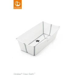 STOKKE® Badewanne Flexi Bath XL™ Extra Groß Weiß Mit Hitzeempfindlichem Stöpsel Ab Der Geburt